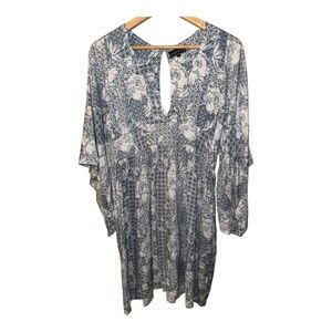 Kahulale’a Hawaii Floral Kimono Dress L